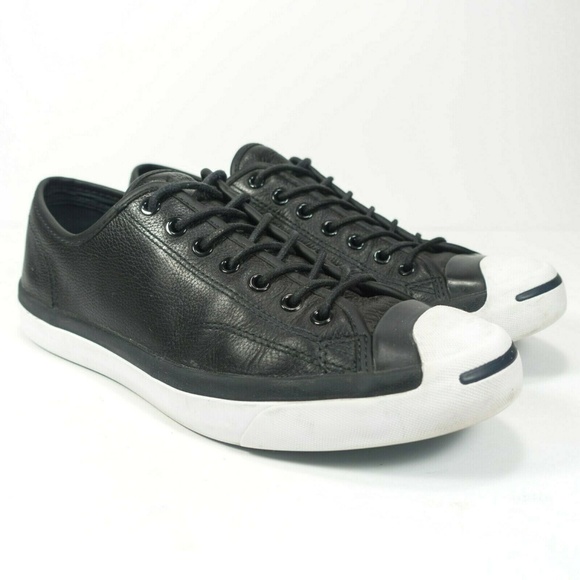Converse Jack Purcell Low Top Leather Sneakers - Picture 2 of 8